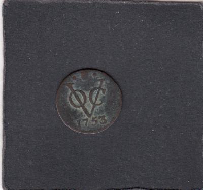Beschrijving: 1/2 Duit V.O.C Utrecht S387